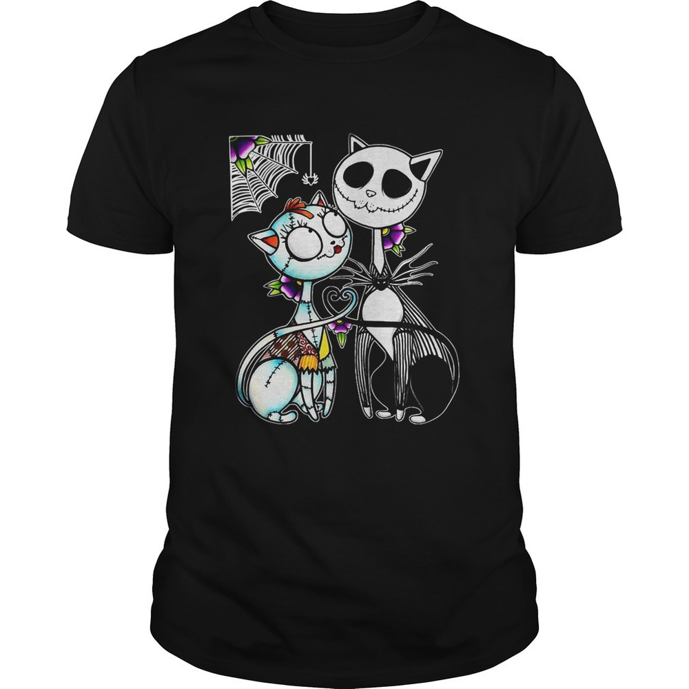 Jack Skellington And Sally Cat Shirt